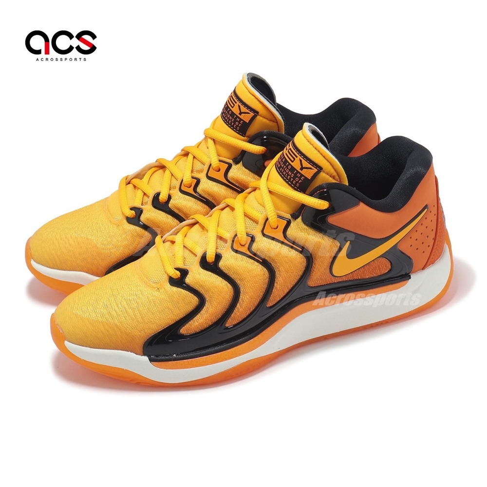 Nike 籃球鞋KD17 EP Slim Reaper 男鞋橘黑Durant 氣墊緩震FJ9488-800