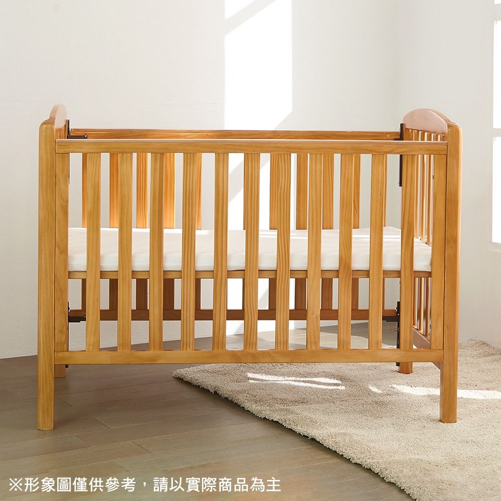 奇哥官方旗艦 比得兔原木大床(附直立纖維棉床墊120x65x5cm 嬰兒床 嬰兒床墊)