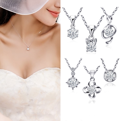 ides愛蒂思 品牌夯品限量天然鑽石30分F/VS1極優3VG車工鑽石項鍊（6選1）