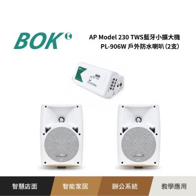 AP Model 230 TWS藍芽小擴大機+ PL-906W 戶外防水喇叭(2支)