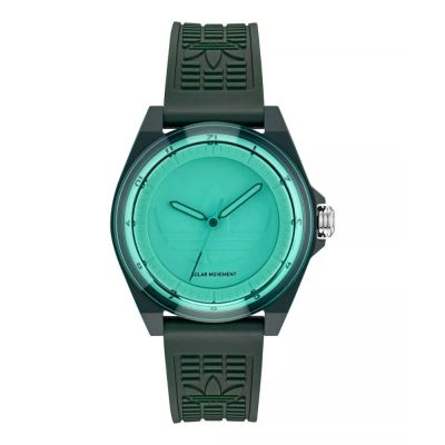 ADIDAS 愛迪達 Project Four Solar 樹脂錶帶 AOST25527 綠色 41mm