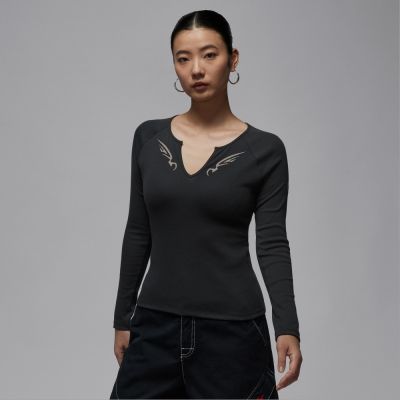NIKE AS W J STRT BRT LS KNIT TOP GC 女 長袖上衣 IM9714045