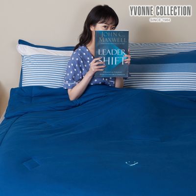 YVONNE 以旺傢飾  微笑 單人四季被-極光藍