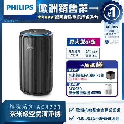 PHILIPS飛利浦 奈米級空氣清淨機 AC4221