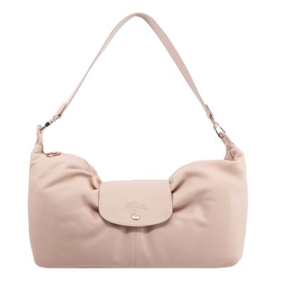 LONGCHAMP LE PLIAGE XTRA系列牛皮抓皺單肩包(奶油)