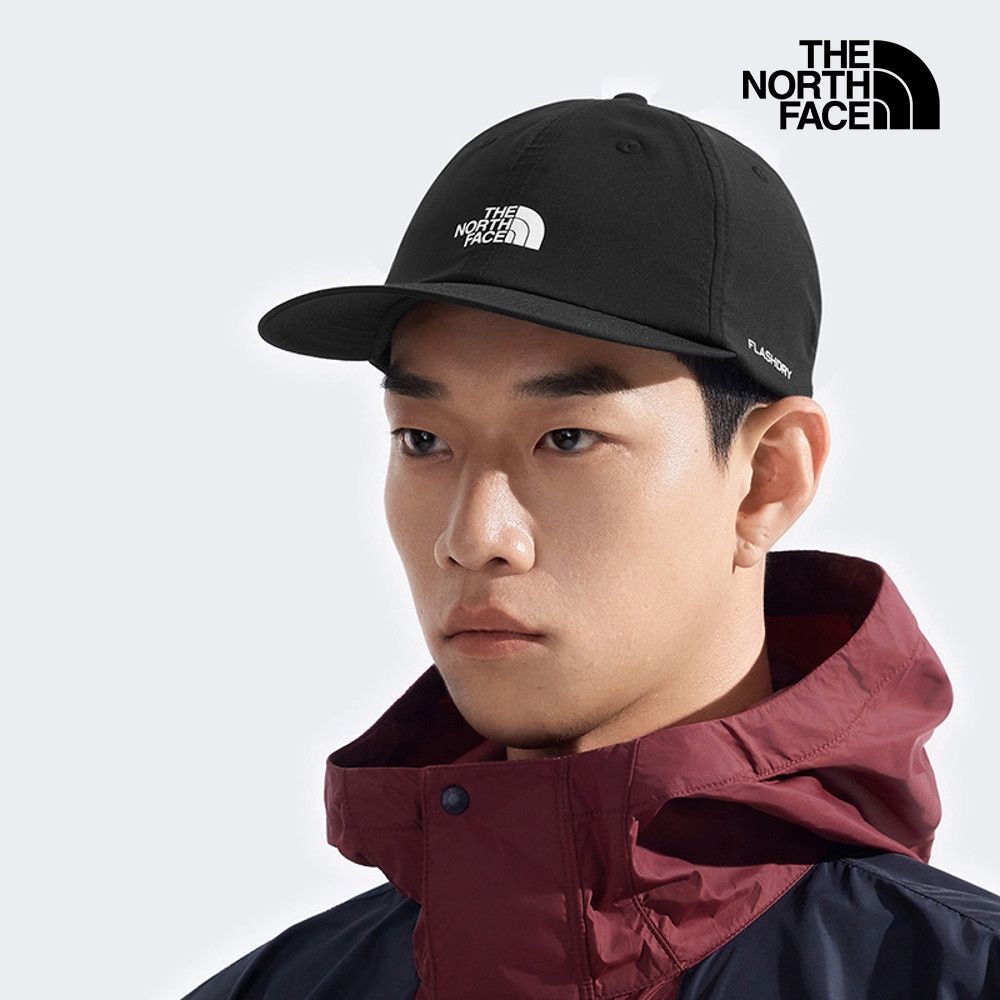 【The North Face 官方旗艦】 北面男女款黑色UPF防曬運動帽｜8GMEJK3 抗UV