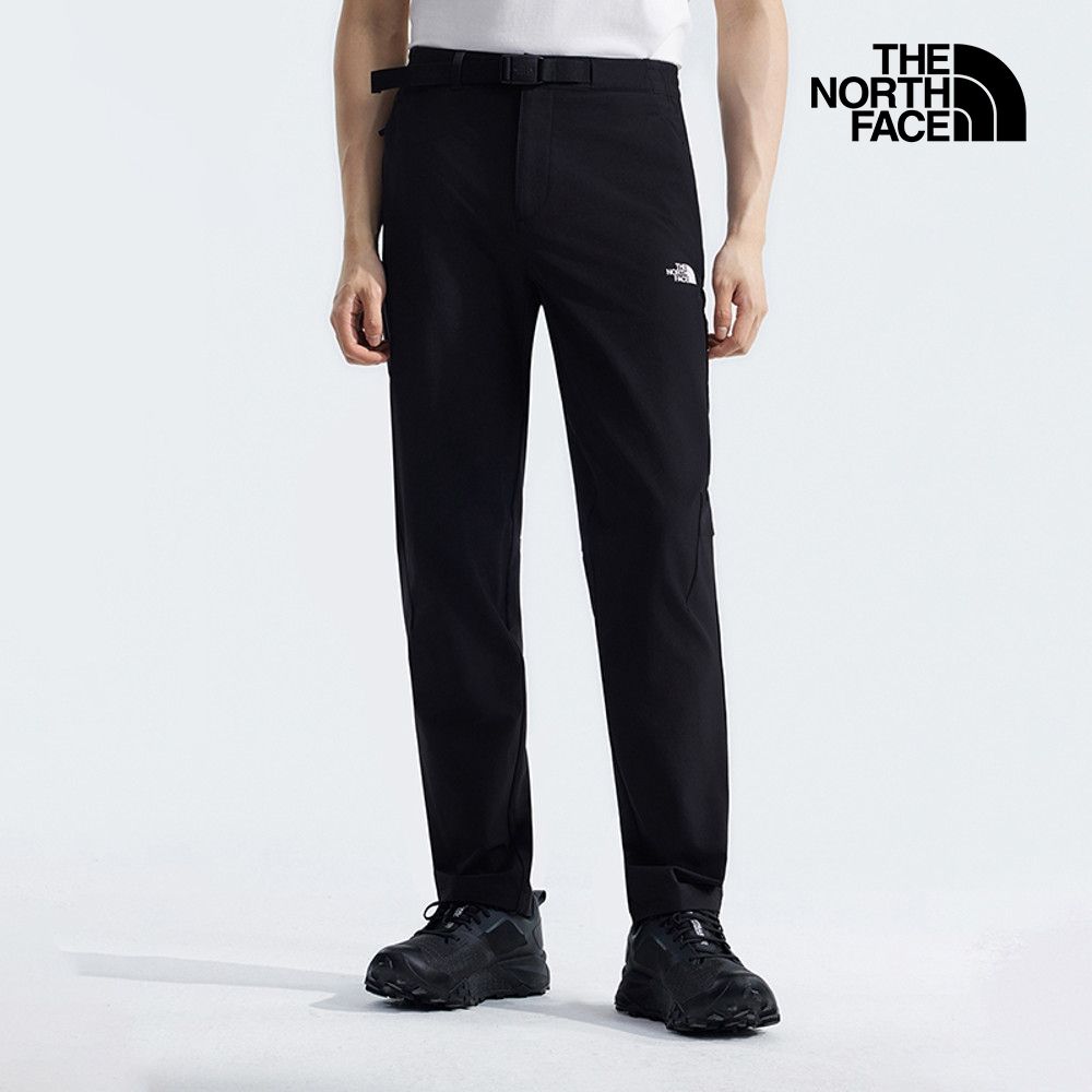 【The North Face 官方旗艦】 北面男款黑色DWR防潑水戶外徒步長褲｜7WCV4H0