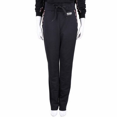 MOSCHINO 字母織帶黑色休閒運動褲 長褲