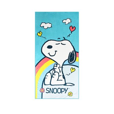 【史努比 Snoopy】2件無棉絮印花大浴巾組 吸水快乾 柔軟親膚