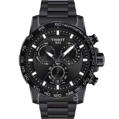TISSOT 天梭 官方授權SUPERSPORT 競速賽車運動腕錶 畢業禮物首選(T1256173305100)45.5mm