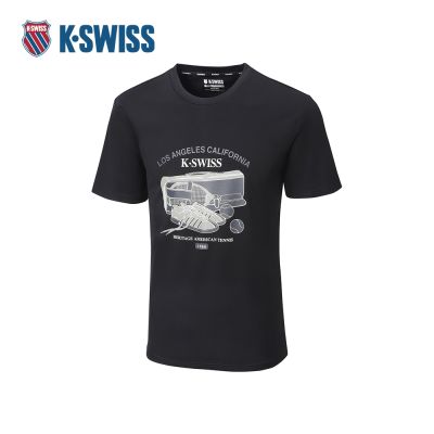 K-SWISS 短袖T恤 26SS TEE 2 W 短上衣 女短袖上衣 黑色 1913683-008