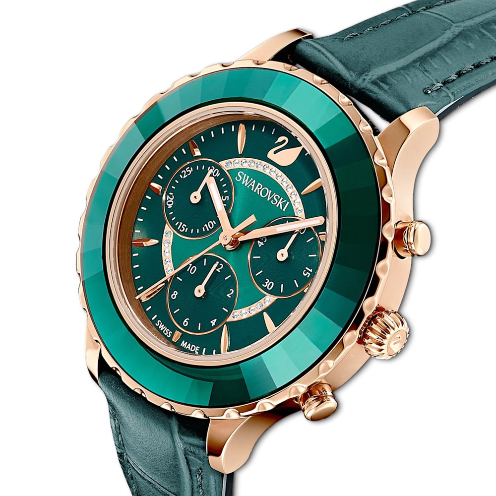 SWAROVSKI 施華洛世奇Octea Lux Chrono奢華耀眼計時手錶(5452498)39.5