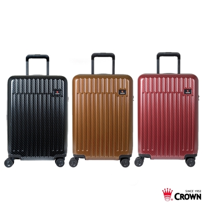 CROWN 皇冠 21吋 防盜拉鍊箱拉桿箱 登機箱 行李箱