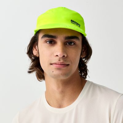 BROOKS 輕量可收納慢跑帽 2.0 豔陽綠 (280528746)