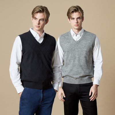 pierre cardin 皮爾卡登 網路獨家 男款 羊毛混紡針織毛衣背心(多款任選)