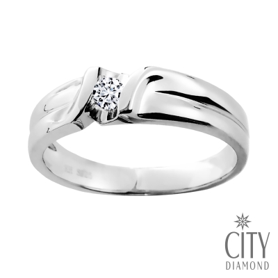 City Diamond 引雅 10分鑽戒/男戒/對戒(璀璨流光系列)