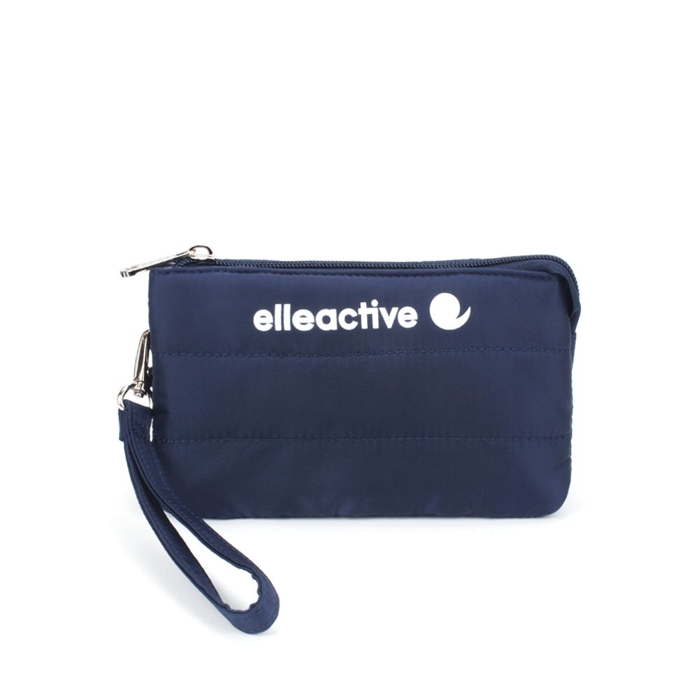 【ELLE Active】蓬蓬雲朵系列-三層零錢包/手腕包-星夜藍