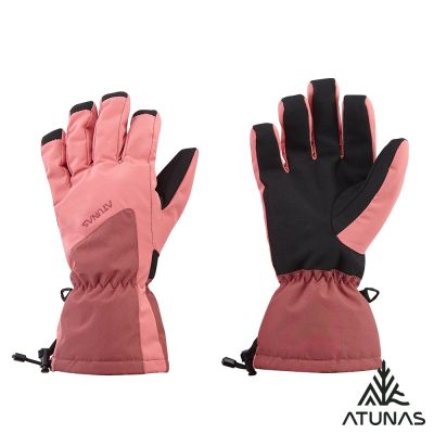 【ATUNAS 歐都納】防水保暖手套A1AG2506W霧粉/防風/防水/掌心止滑/Fit版