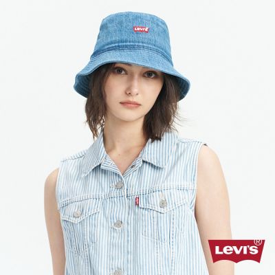 Levi s 男女同款 Batwing刺繡LOGO 丹寧漁夫帽