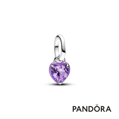 【Pandora官方直營】Pandora ME 紫色愛心迷你吊飾