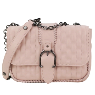 LONGCHAMP AMAZONE 系列鍊帶荷蓬斜背包(迷你/玫瑰粉)