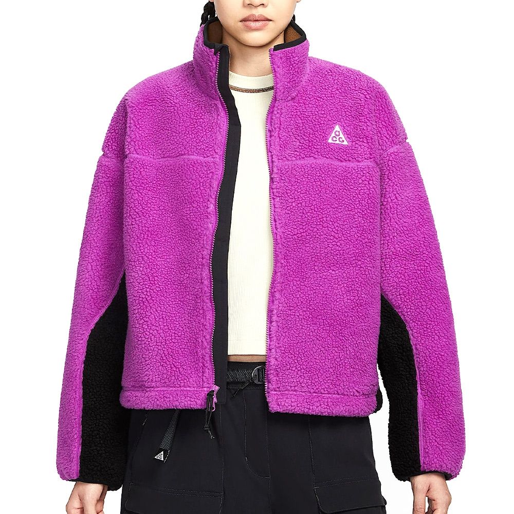 Nike As Acg Tfadv Canwell Glcr Fz女款卡其色羊羔絨立領外套HV4706