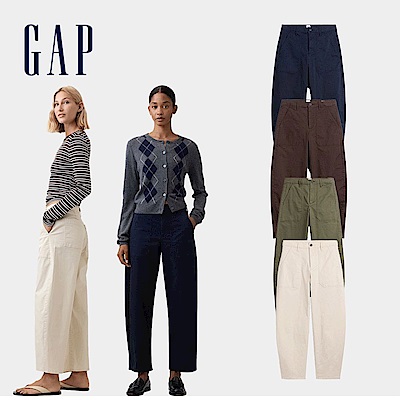 【GAP】中腰筒形卡其褲-多色選(910785)