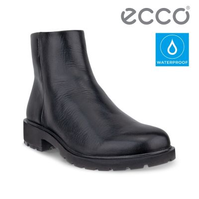 ECCO Metropole Vienna W 都會經典簡約防水皮革短靴 女鞋 黑色