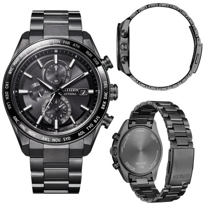 CITIZEN 星辰 ATTESA 鈦金屬全球電波光動能腕錶-42mm AT8294-59E