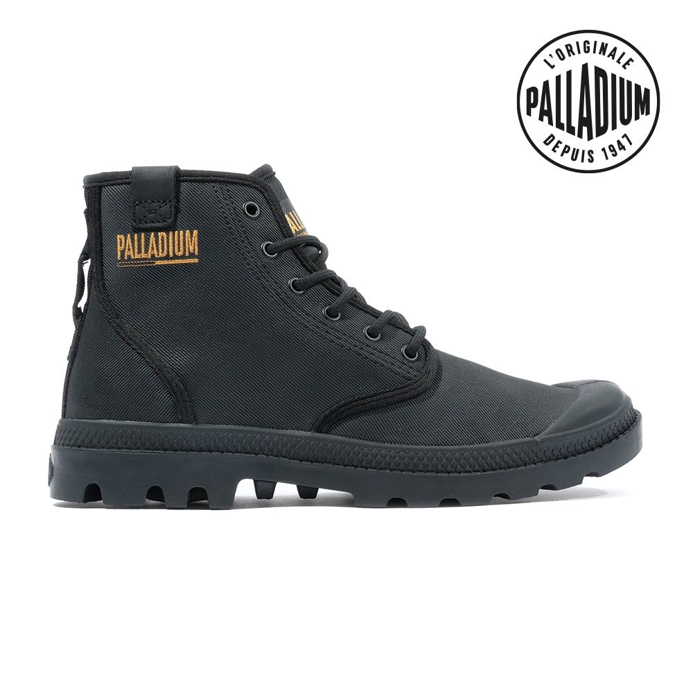 PALLADIUM PAMPA HI COATED皮革高筒靴/休閒鞋-男鞋/女鞋-黑 (黑色系)