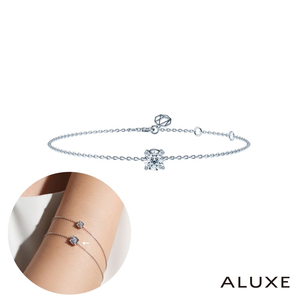 ALUXE 亞立詩 10K金 鑽石手鍊 璀璨 閃耀系列 BR3218VB