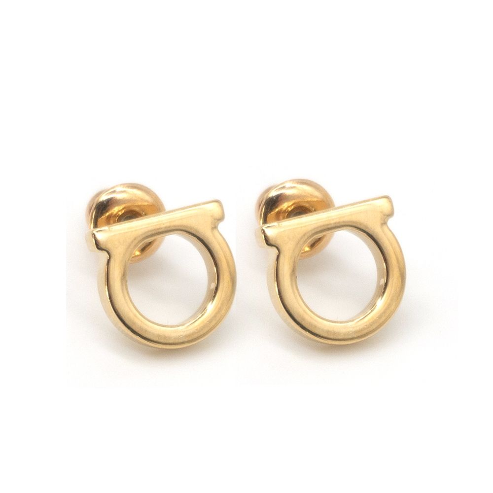 Ferragamo Gancini 針式耳環(696432-金)