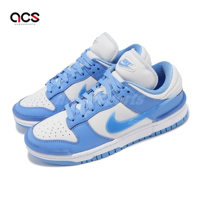 Nike 休閒鞋 Wmns Dunk Low Twist 女鞋 北卡藍 白 皮革 低筒 經典 DZ2794-002