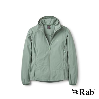 【RAB】Borealis Hoody Wmns 彈性防風透氣連帽外套 女款 深無花果綠 #QWS77