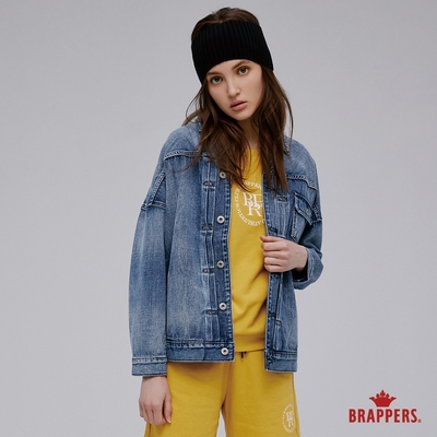 BRAPPERS 女款 Boy friend系列-寬鬆落肩牛仔外套-藍