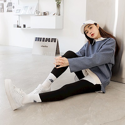 內刷毛保暖緊身內搭褲-OB大尺碼