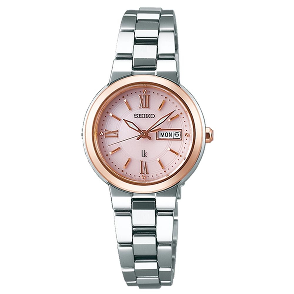 SEIKO 精工LUKIA 秘密時光太陽能女錶-粉銀SSVN030J/V138-0AG0P SK014