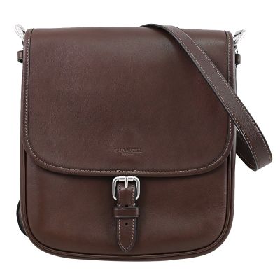 COACH HITCH 翻蓋式斜揹包/郵差包(棕)