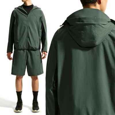Nike As M Nk Uv Tech Ls Helios Sun 外套 男款 綠色 拉鍊 夾克 IF0904-303