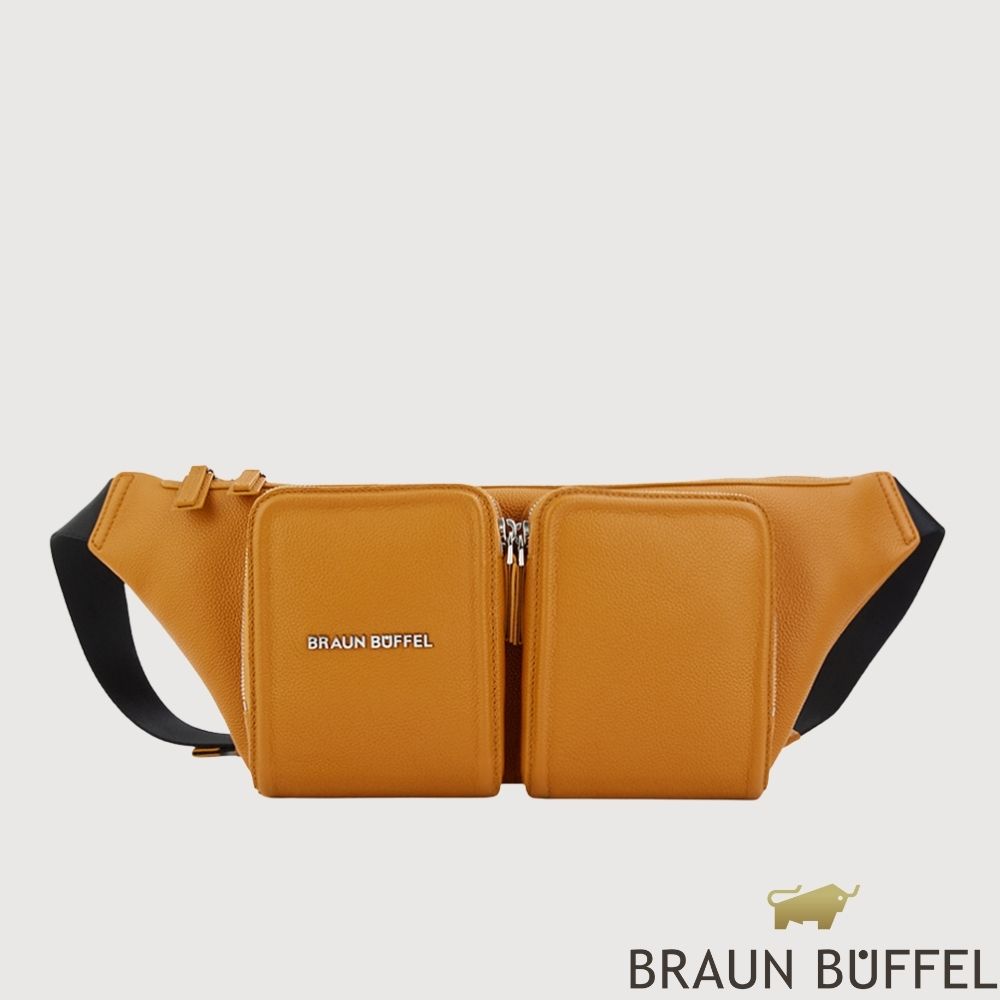 【BRAUN BUFFEL 德國小金牛】台灣總代理 布洛 腰胸包-古金黃/BF572-07-IG