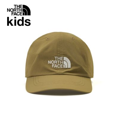 【The North Face 官方旗艦】北面兒童綠色刺繡品牌LOGO運動帽｜7WG92EL