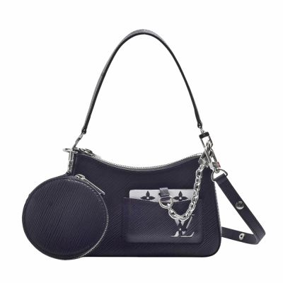 LOUIS VUITTON路易威登 LV M20998經典Marellini系列EPI紋理牛皮肩背/斜背包(黑色)