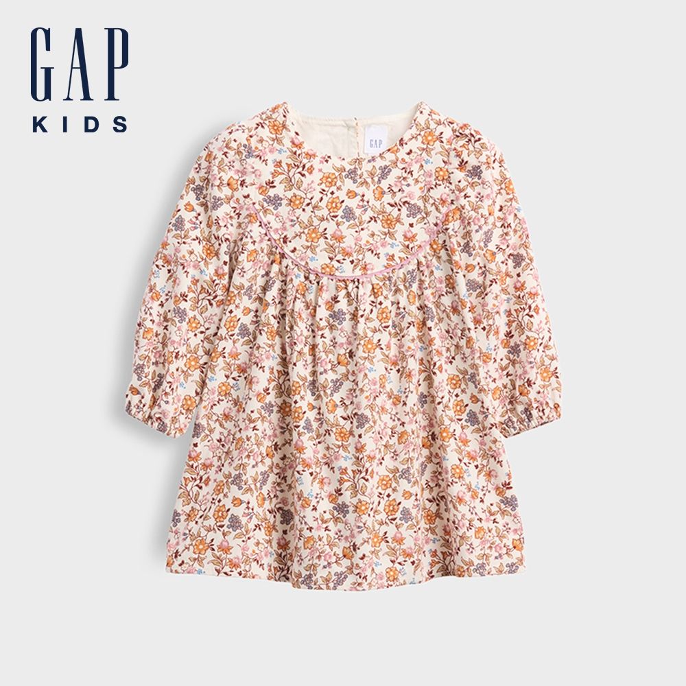 【GAP】嬰兒及幼兒花卉燈芯絨洋裝-秋季碎花(912197) (秋季碎花)