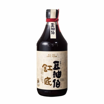 豆油伯 熱銷好運組(缸底醬油500mlx3瓶+復古提袋x1-花色隨機不挑款) / 送禮自用皆宜