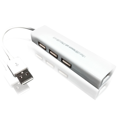 K-Line USB2.0轉RJ45網絡卡/3 Port USB HUB(白)