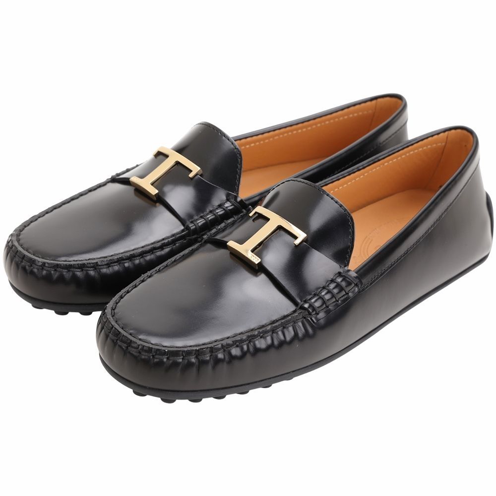 TODS Gommino T字金屬 小牛皮豆豆樂福鞋 開車鞋-多款可選 (B999黑色)
