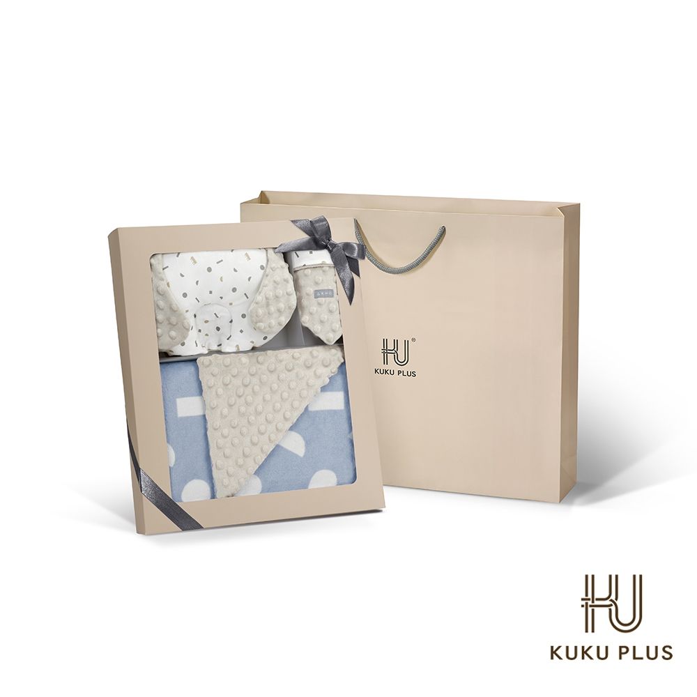 酷咕鴨 KUKU PLUS極簡幾何神奇荳荳安撫毯套組彌月禮盒(多款任選)