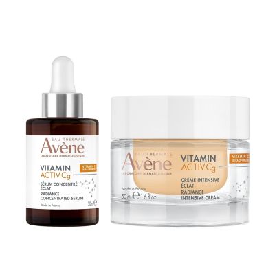 Avene雅漾 極光C亮白加倍組(極光精萃30ml+精華霜50ml)