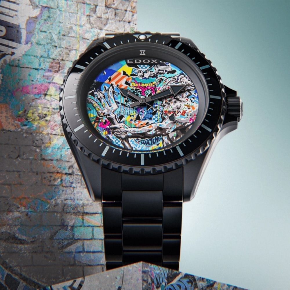 EDOX 伊度Pop Neptunian 海神藍眼淚限量300米潛水機械錶寵愛媽媽送禮