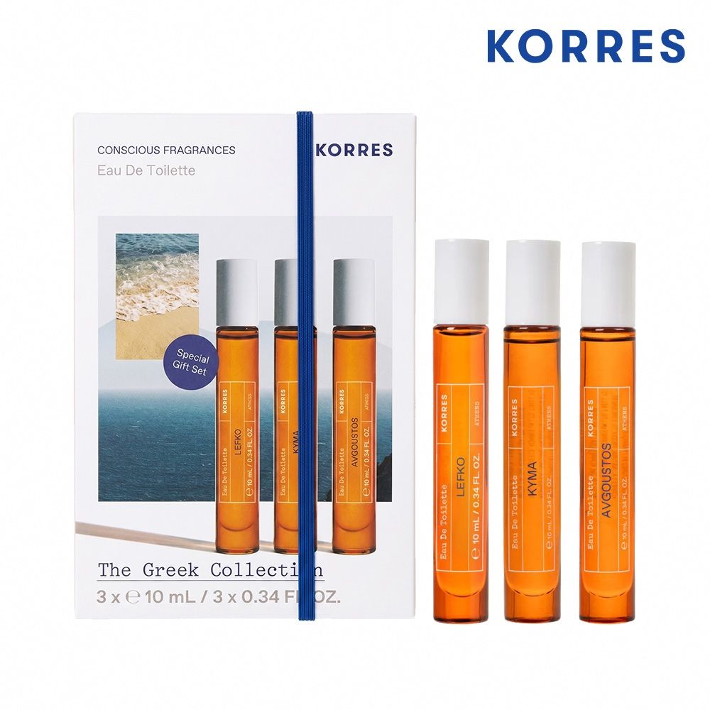 KORRES 白色希臘滾香 3入組 10mlx3 滾珠式香水 White Greek Roll-on Set EDT